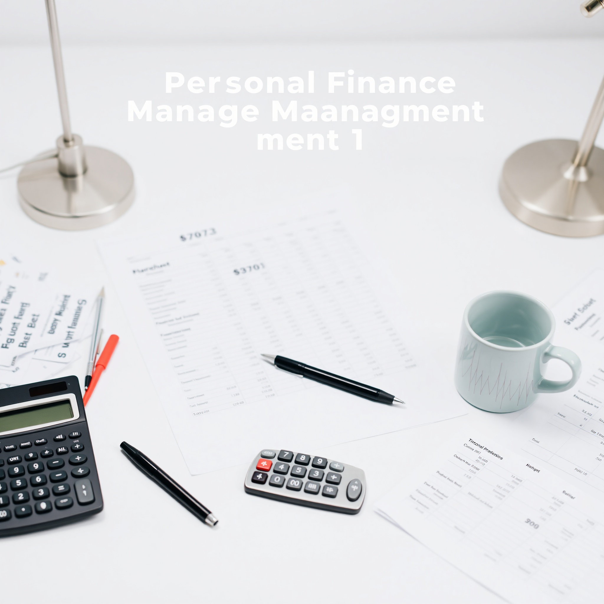 Budget planning spreadsheet with calculator pen and financial documents on desk