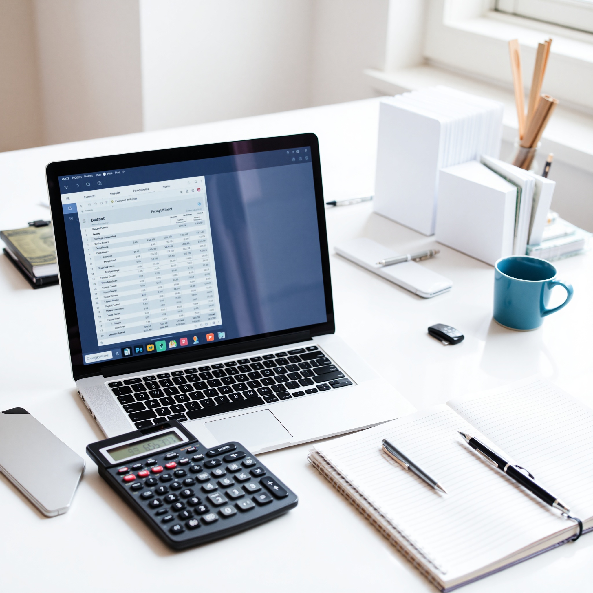 Budget planning spreadsheet and financial management tools